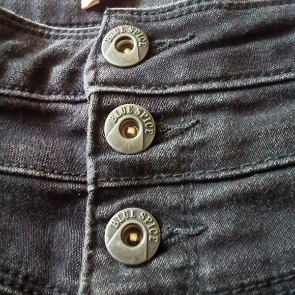 Blue Spice Black shorts 3 Button Stretch 2% Spandex size 3 - Picture 4 of 7